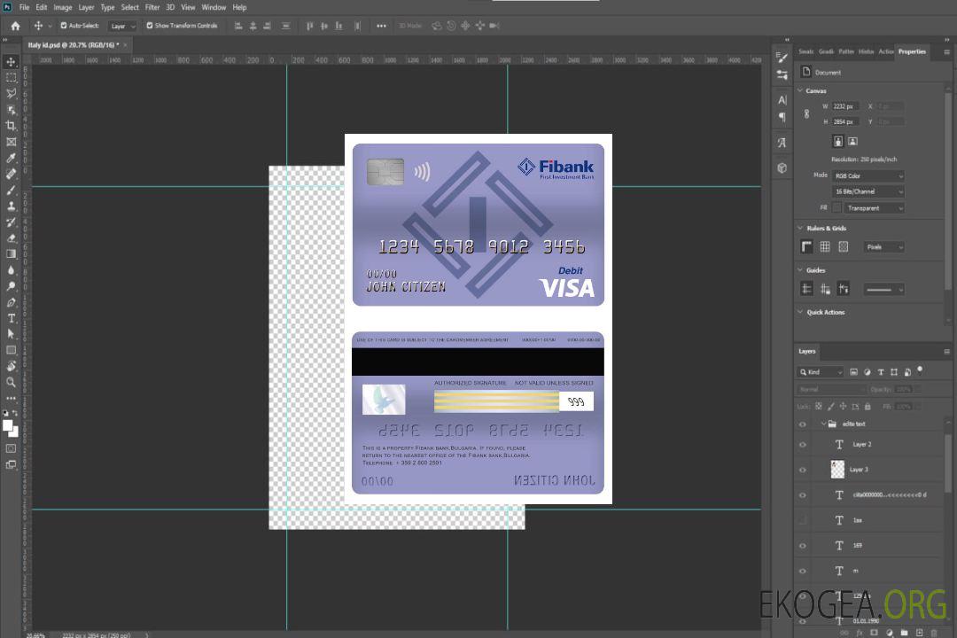 Carte de débit visa bancaire Fibank Bulgarie template Carte de débit visa bancaire Fibank Bulgarie template